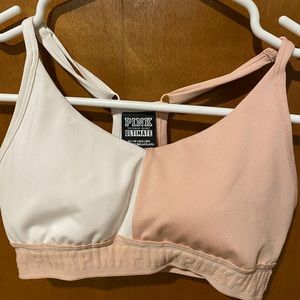 pink and white vs pink sports bra xs